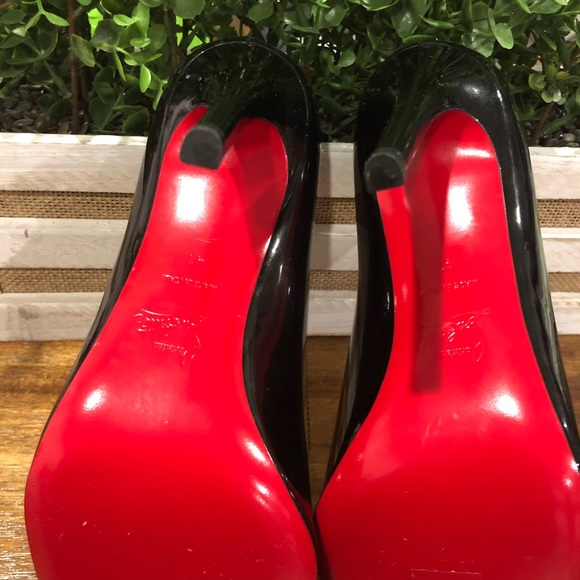 CHRISTIAN LOUBOUTIN Simple Patent Pumps, Black 41 - Picture 3 of 8